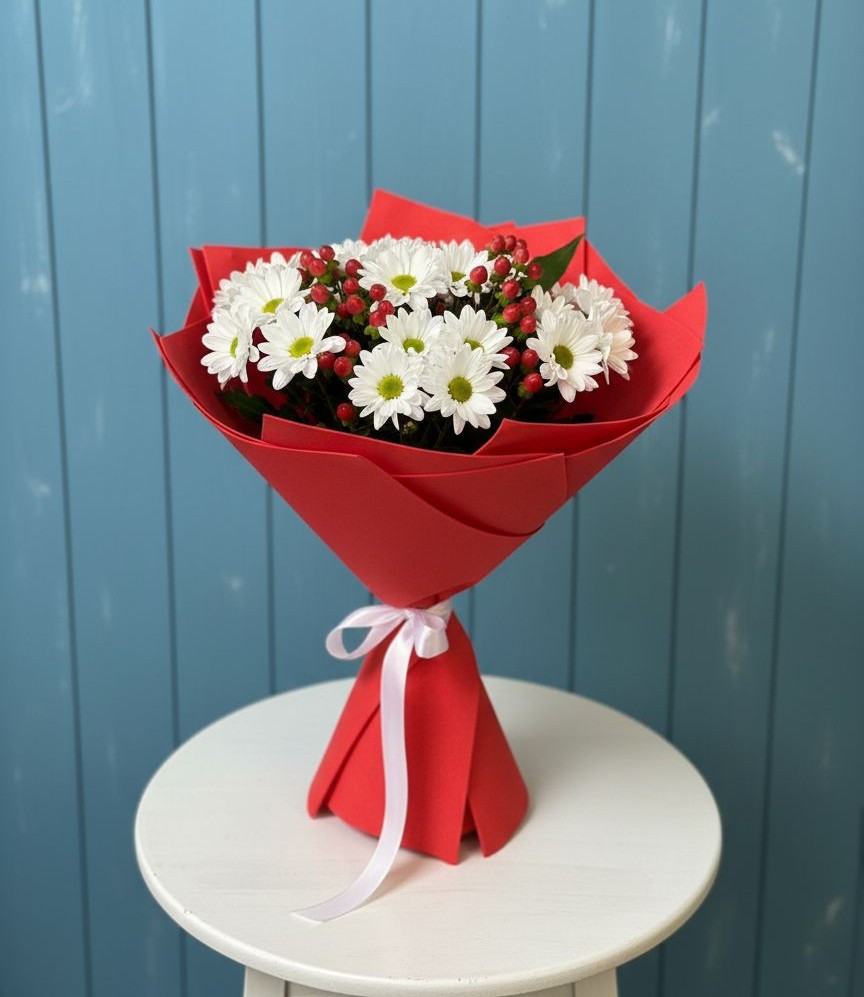 Букет цветов из: Хризантемы в Быково Волгоградской области