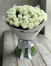 Букет 35 Белых роз в Быково Волгоградской области