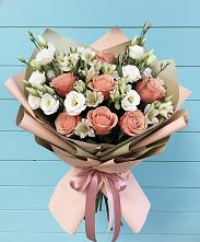 Букет цветов из:  Розы, Альстромерии и Лизиантусы #REPLACE_PRED# Быково Волгоградской области
