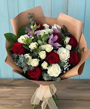 Букет цветов из:  Розы и Альстромерии в Быково Волгоградской области