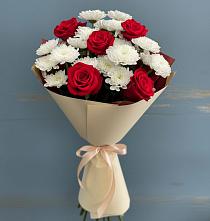 Букет цветов из:  Розы и Хризантемы в Быково Волгоградской области