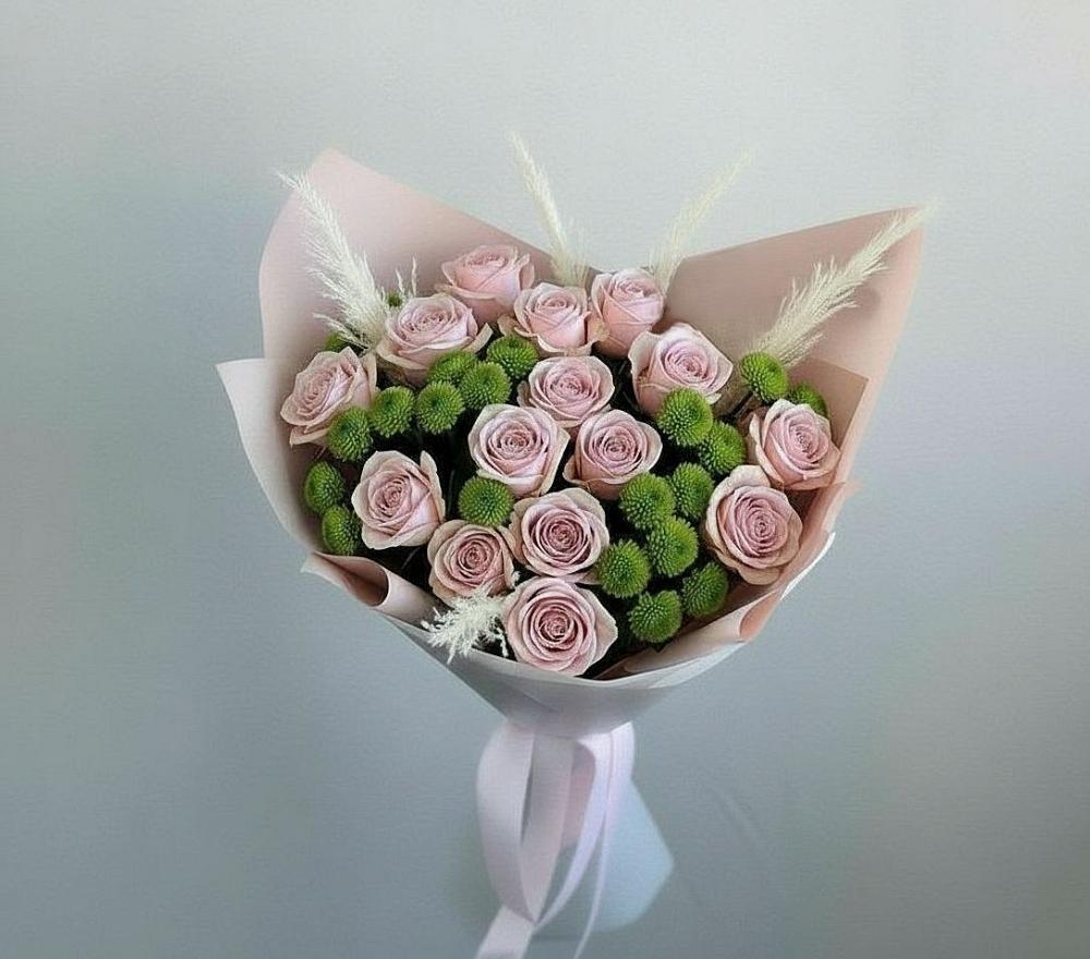 Букет цветов из: Розы и Хризантемы в Быково Волгоградской области