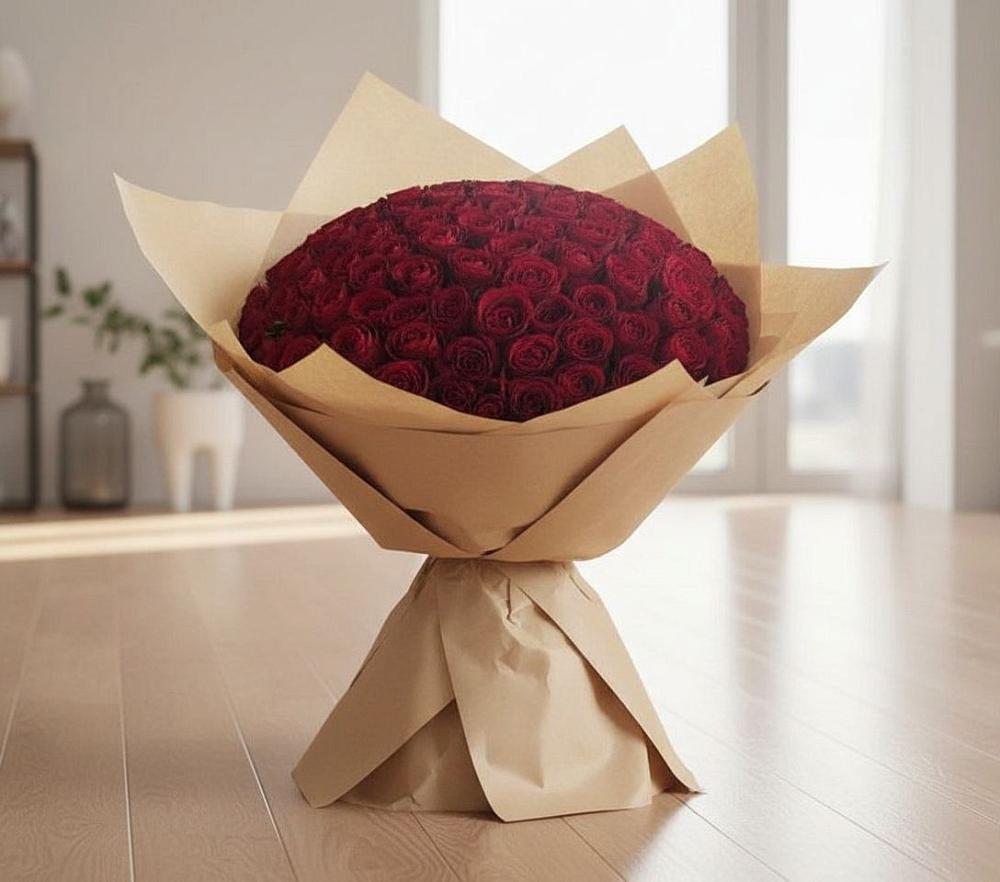 Букет 101 Красная роза в Быково Волгоградской области
