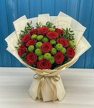 Букет цветов из:  Розы и Хризантемы в Быково Волгоградской области