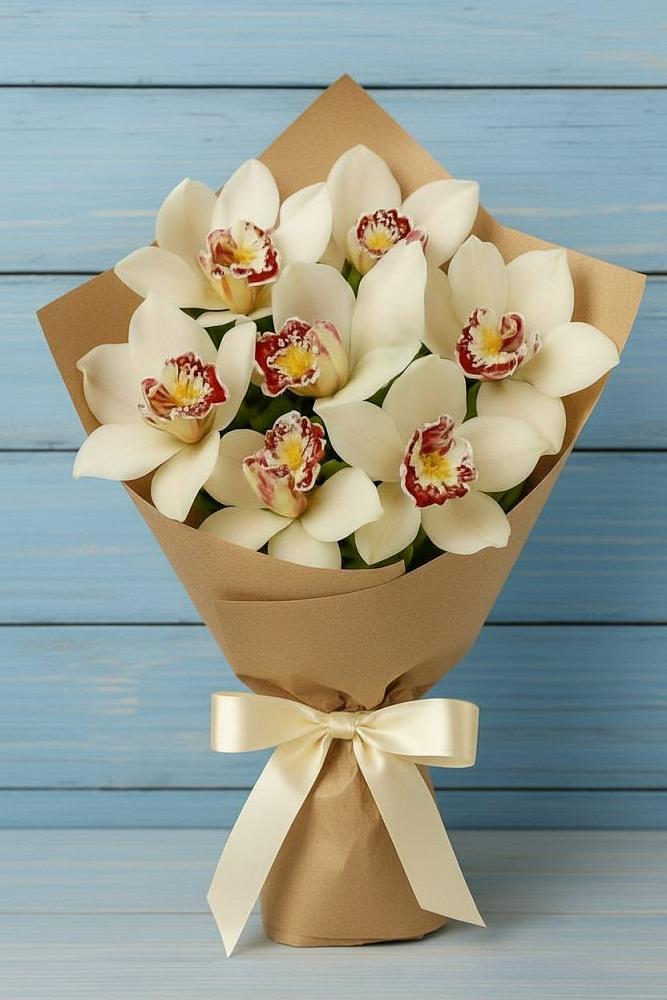 Букет цветов из: Орхидеи и Розы в Быково Волгоградской области